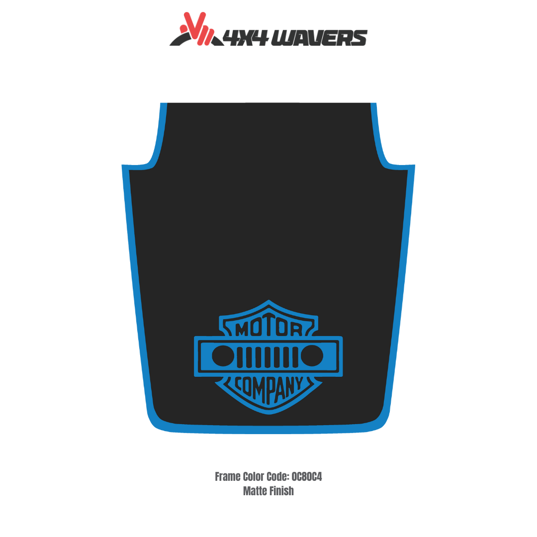 Kit d'autocollants 4x4wavers pour capot JK style MOTOR COMPANY – Autocollants en vinyle pour modèles Jeep Wrangler – Fabriqué au Canada