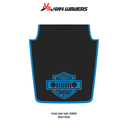 Kit d'autocollants 4x4wavers pour capot JK style MOTOR COMPANY – Autocollants en vinyle pour modèles Jeep Wrangler – Fabriqué au Canada