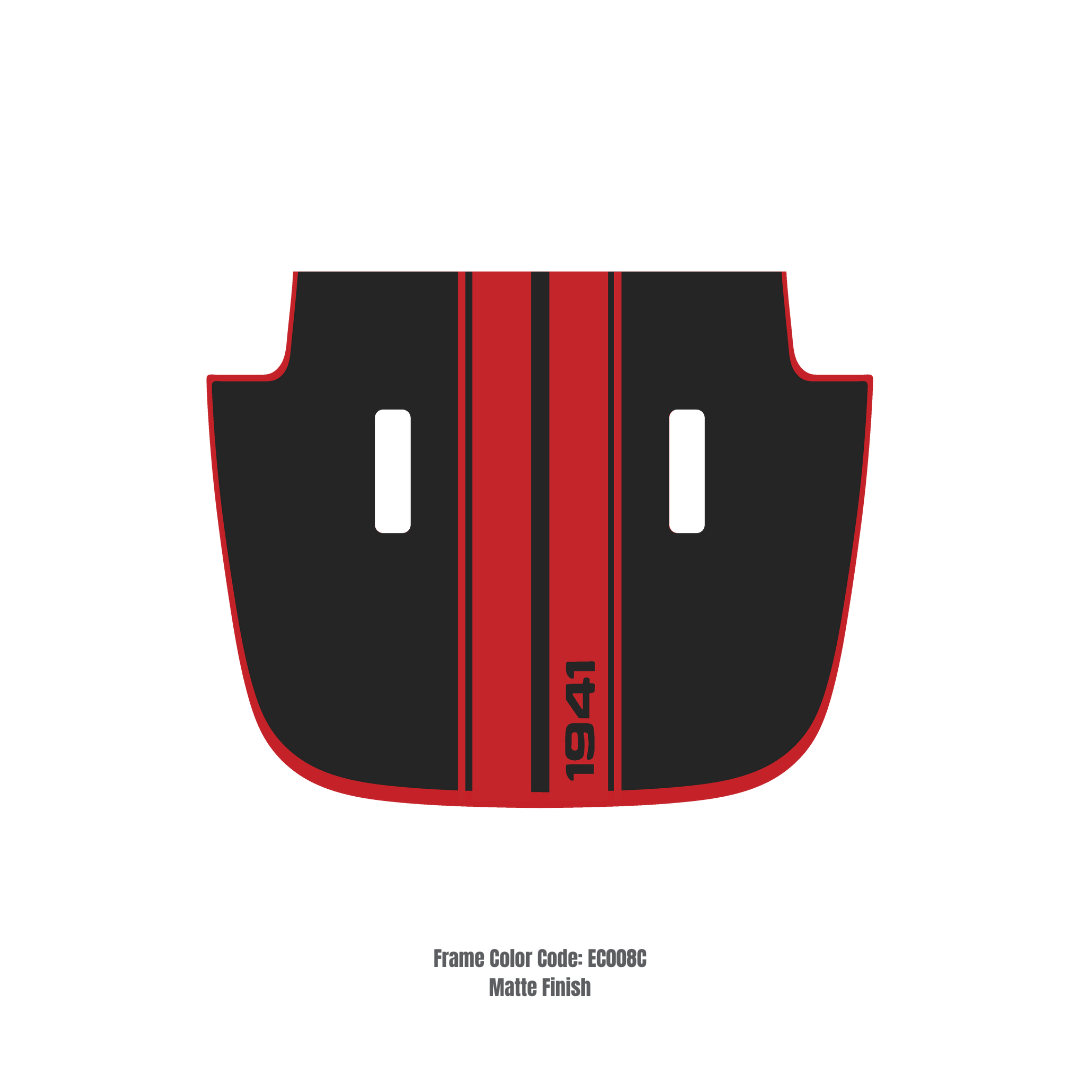 CARCODE Hood Decal/Sticker - Stripe Style Kit – for JL/JLU/JT/4XE Sahara Hood – Made in Canada - 4X4 WAVERS