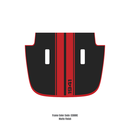 CARCODE Hood Decal/Sticker - Stripe Style Kit – for JL/JLU/JT/4XE Sahara Hood – Made in Canada - 4X4 WAVERS