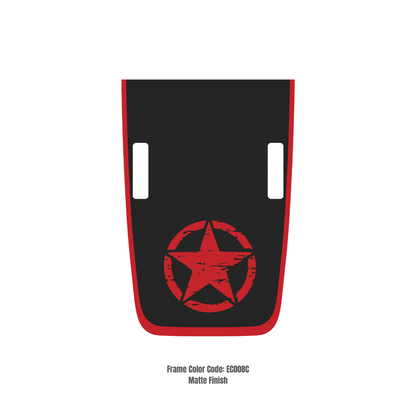 CARCODE Hood Decal/Sticker - Star Style Kit – for JL/JLU/JT/4XE Rubicon Hood – Made in Canada - 4X4 WAVERS