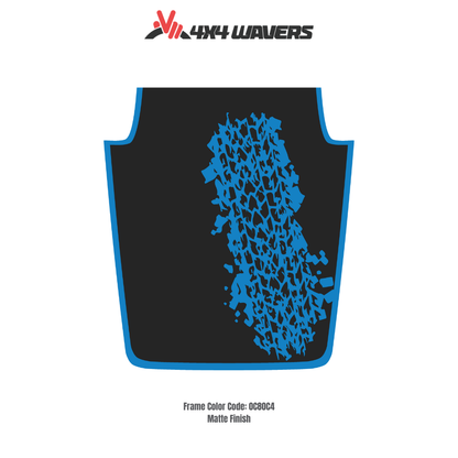Kit d'autocollants 4x4wavers pour capot JK style MUD – Autocollants en vinyle pour Jeep Wrangler – Fabriqué au Canada