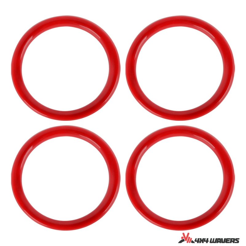 4x4wavers Dashboard Air Conditioner Vent Circle Ring Cover (Red) - 4X4 WAVERS