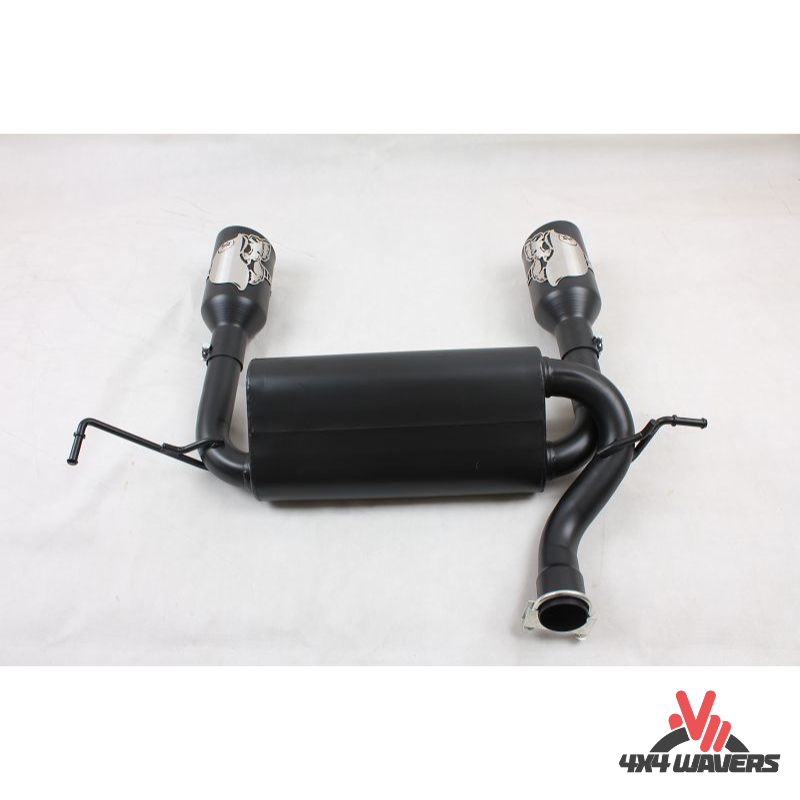 4x4wavers Performance Double Exhaust Muffler with Premium Sound and Aggressive Tips, GBS Style - 4X4 WAVERS