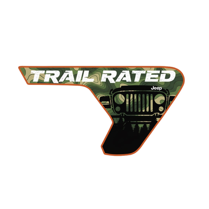 CARCODE Fender Insert Decal/Sticker - Trail Rated Graphic Kit - For Jeep Wrangler/Gladiator JL/JLU/JT 2018+ - Premium Vinyl