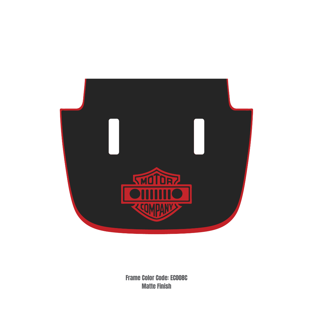 CARCODE Hood Decal/Sticker - Motor Company Style Kit – for JL/JLU/JT/4XE Sahara Hood – Made in Canada - 4X4 WAVERS