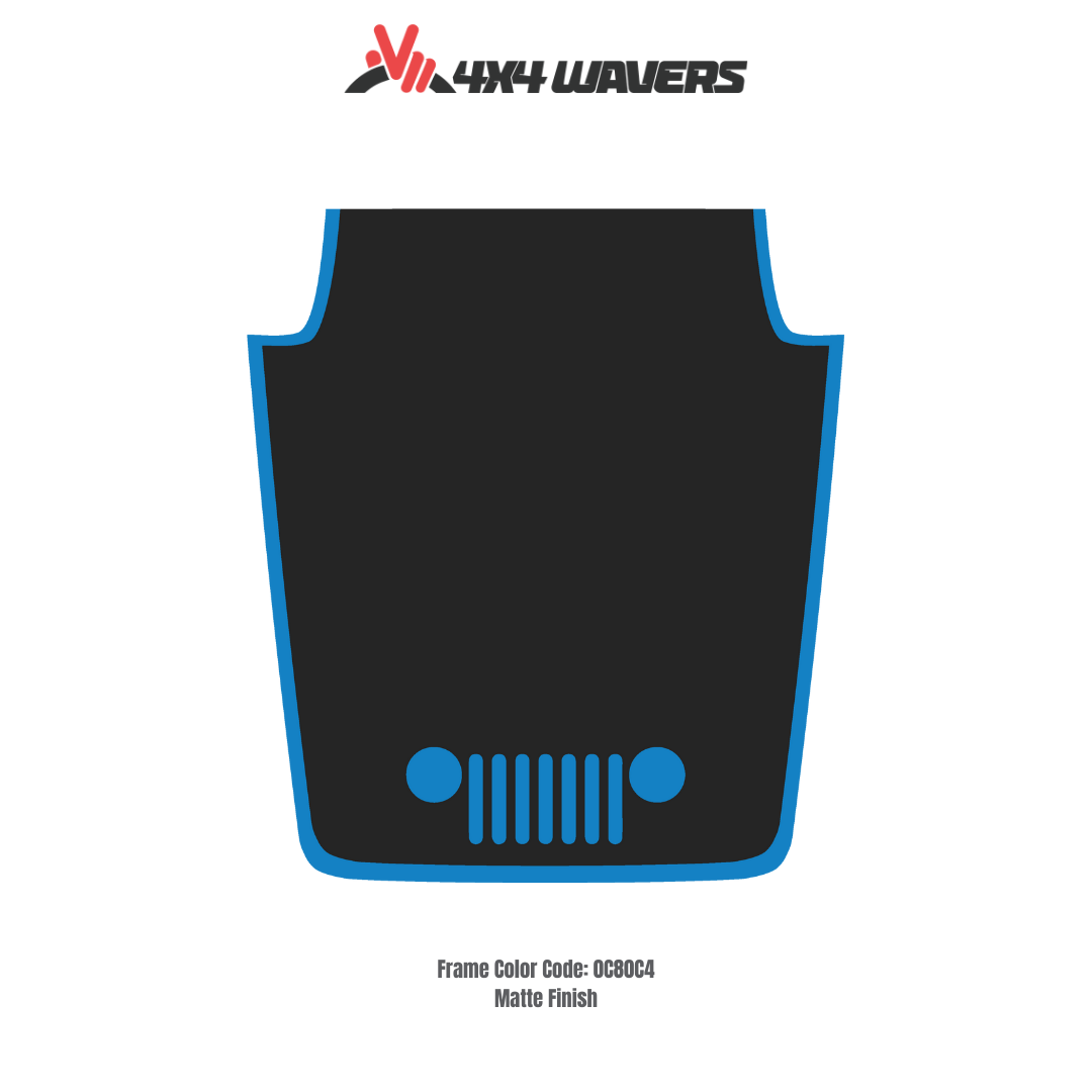 Kit d'autocollants 4x4wavers pour capot JK – Autocollants en vinyle pour Jeep Wrangler – Fabriqué au Canada