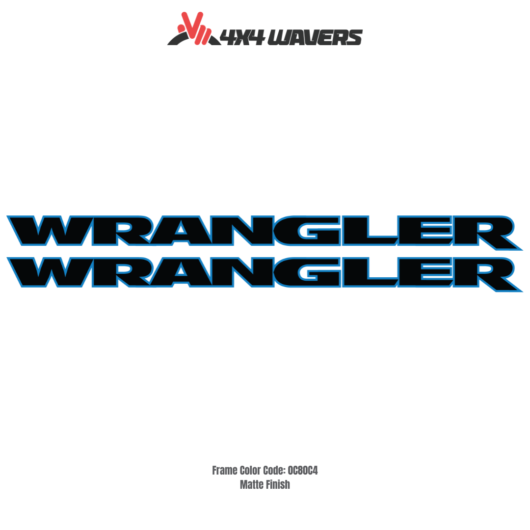Kit d'autocollants 4x4wavers pour capot et côtés WRANGLER – Autocollants en vinyle compatibles avec les modèles Jeep Wrangler – 2 autocollants – Fabriqué au Canada