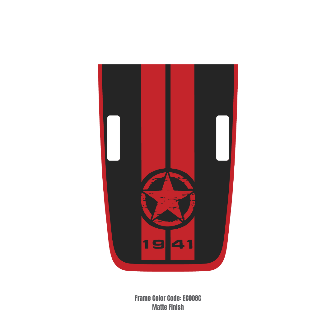 Hood Decal Sticker – STAR STRIPE Style Kit – for JL/JLU/JT/4XE Rubicon Hood – Made in Canada - 4X4 WAVERS