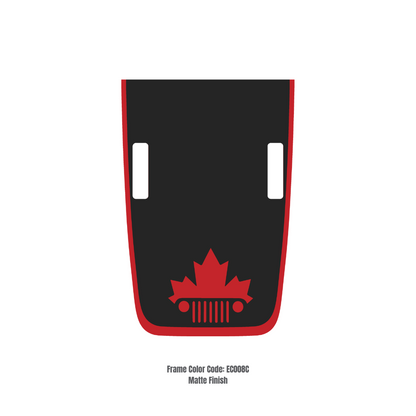 CARCODE Hood Decal/Sticker - Canada Style Kit – for JL/JLU/JT/4XE Rubicon Hood – Made in Canada - 4X4 WAVERS