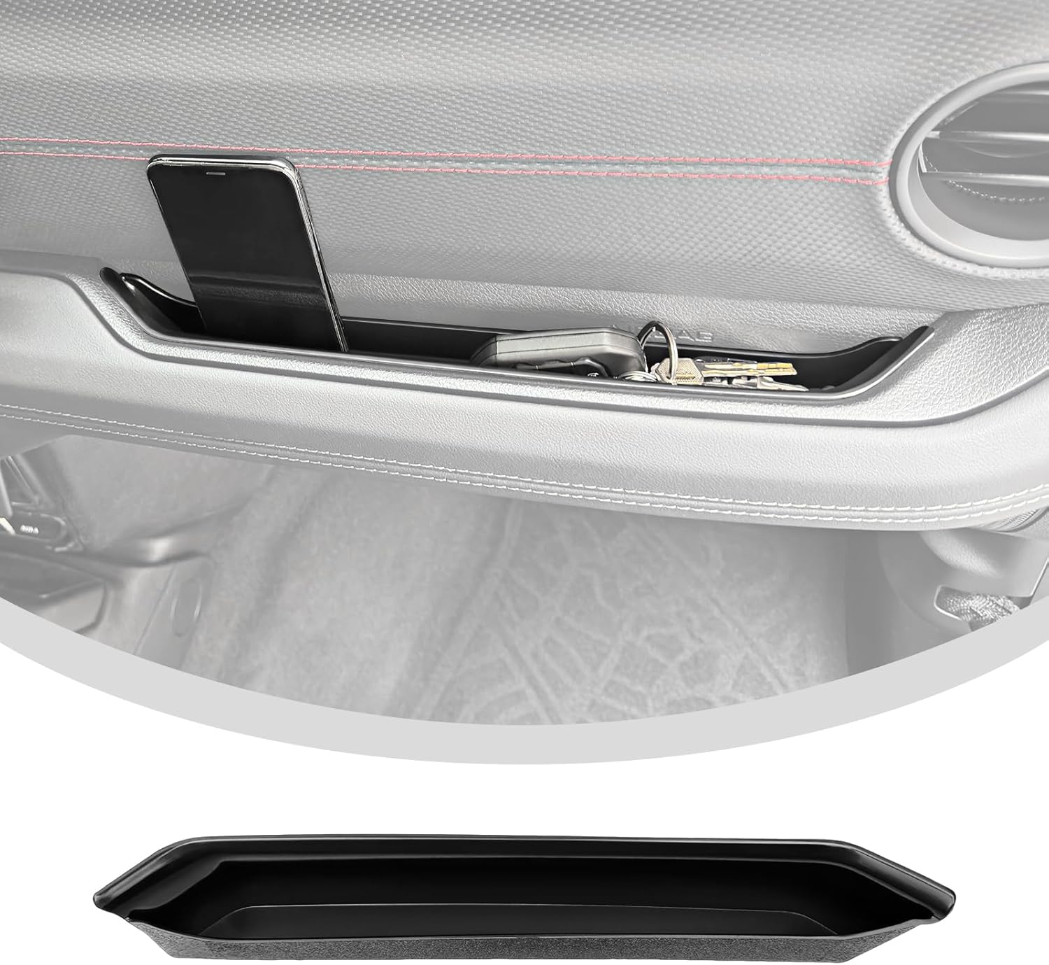 4X4WAVERS Passenger Side Grab Bar Tray - Storage Tray Organizer Grab Handle Box - Jeep Wrangler & Gladiator JL/JLU/4XE/JT 2024+ - 4X4 WAVERS