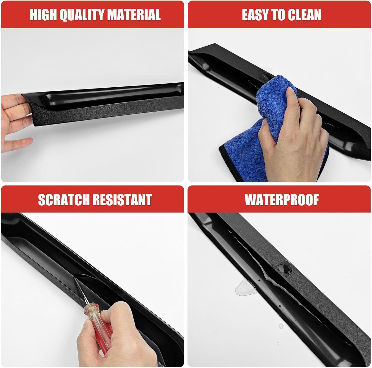 4X4WAVERS Passenger Side Grab Bar Tray - Storage Tray Organizer Grab Handle Box - Jeep Wrangler & Gladiator JL/JLU/4XE/JT 2024+ - 4X4 WAVERS