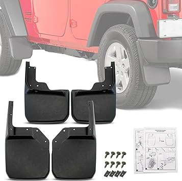 4x4wavers Mud Flaps/splash guard for jeep wrangler JK/JKU 2007-2018 - 4X4 WAVERS