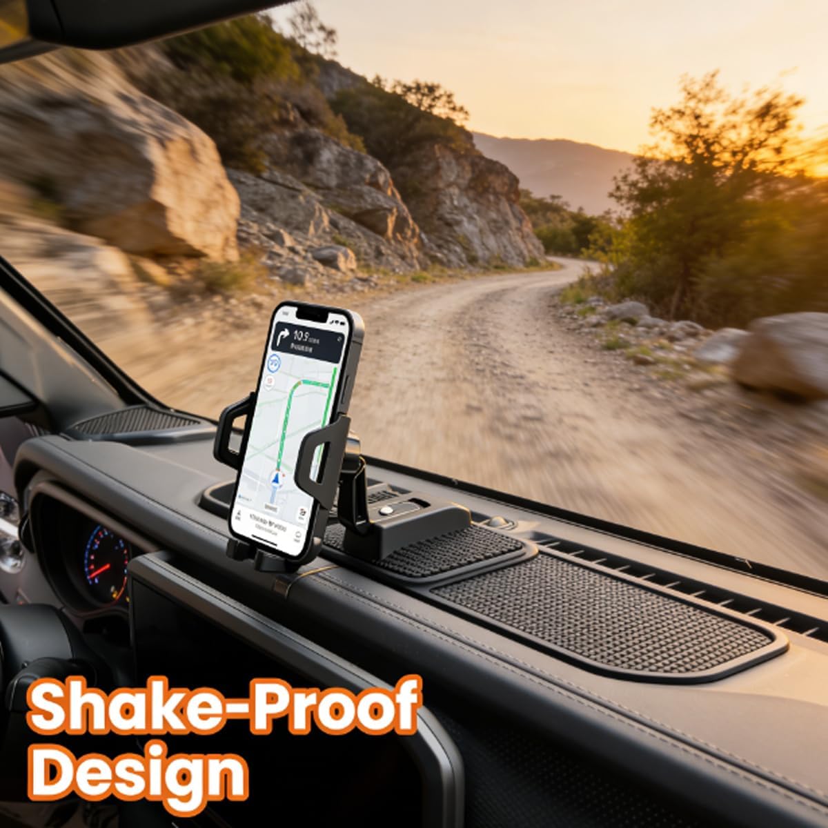 4X4WAVERS Dashboard Phone Holder and Tray - Phone Mount  - Jeep Wrangler & Gladiator JL/JLU/JT 2024+ (not for 4XE) - 4X4 WAVERS