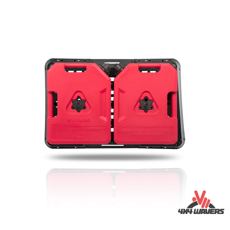 4x4wavers Rear Side Window Expansion Multifunction Panel Kit with 2 Gas Tank (Red Color) - 4X4 WAVERS