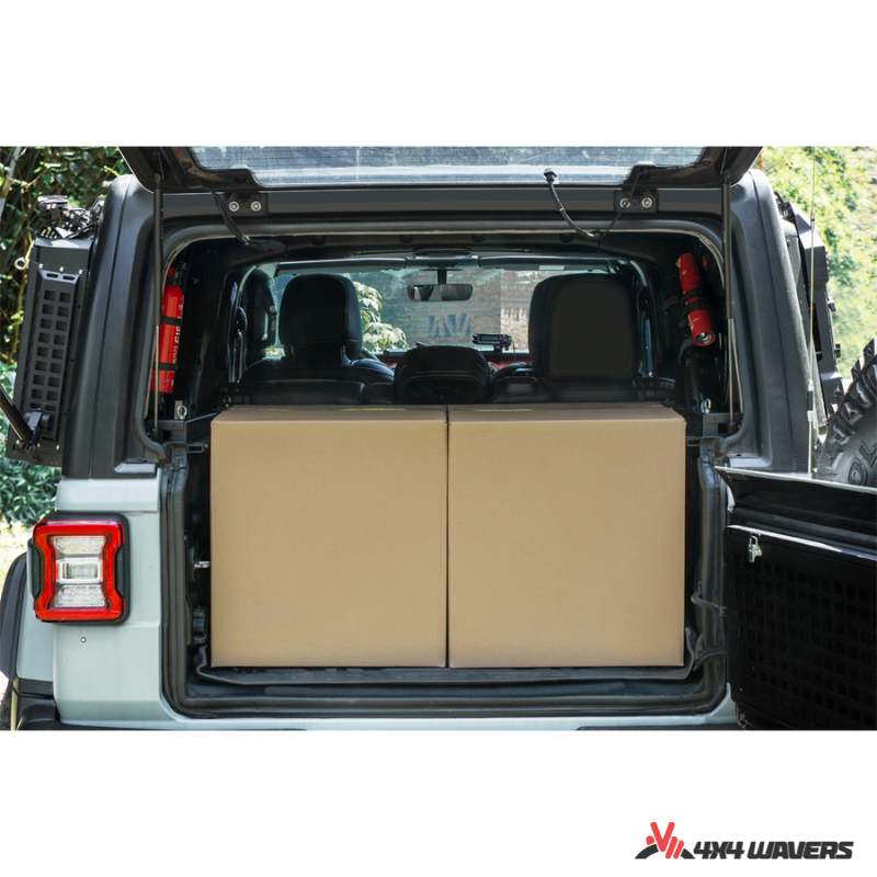 4x4wavers Tacmolle Aluminum Multi-Function Rear Trunk Frame with Rail and Foldable Table - 4X4 WAVERS