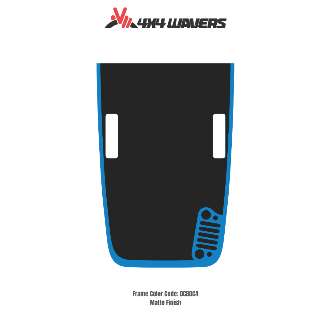 Kit d'autocollants 4x4wavers pour capot JL Rubicon – STYLE CJ – Autocollants vinyles pour modèles Jeep Wrangler – Fabriqué au Canada