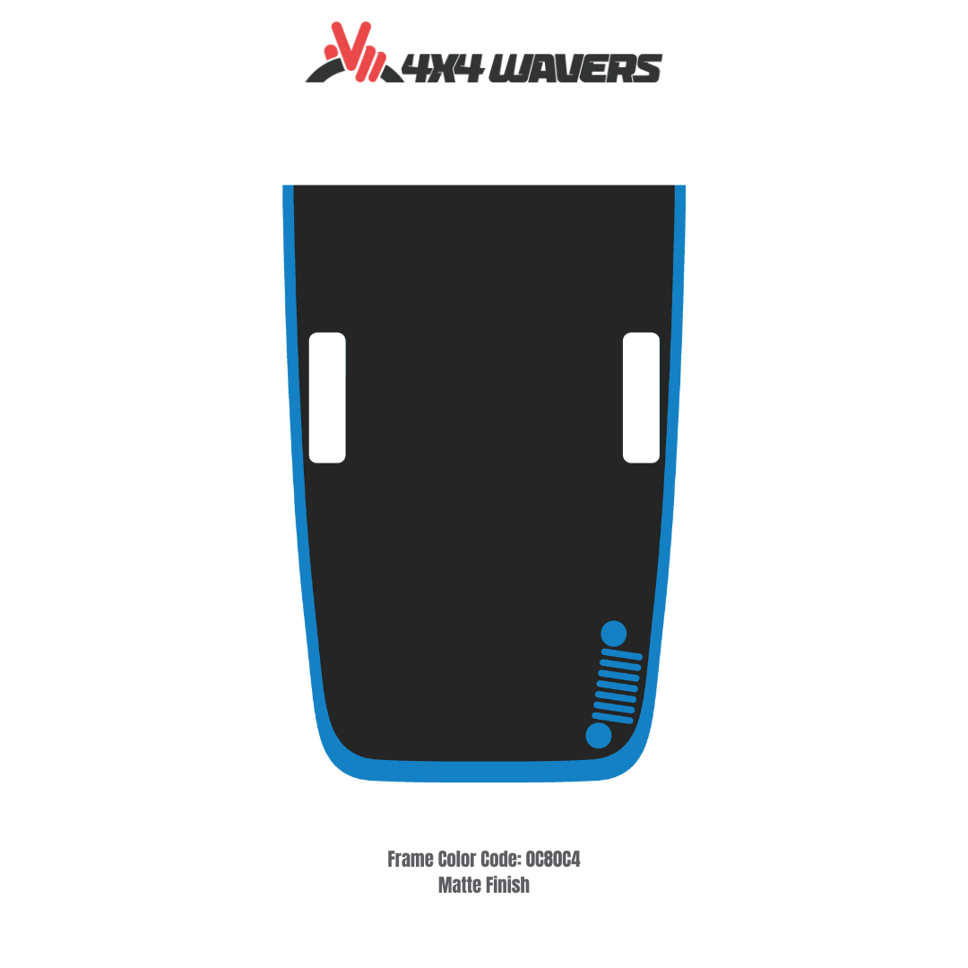 Kit d'autocollants 4x4wavers pour capot JL Rubicon – Autocollants en vinyle pour modèles Jeep Wrangler – Fabriqué au Canada