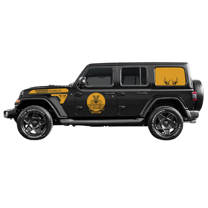 CARCODE Full Body Decal Kit - Viking Warrior Edition - For Jeep Wrangler JL/JLU 2018+ – Hood, Fender, Door, Rear Window and Tailgate Graphics – 2 Color Vinyl
