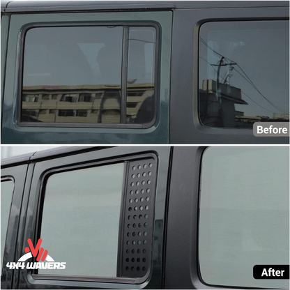 4x4wavers Aluminum Rear Side Window Cover - 4X4 WAVERS