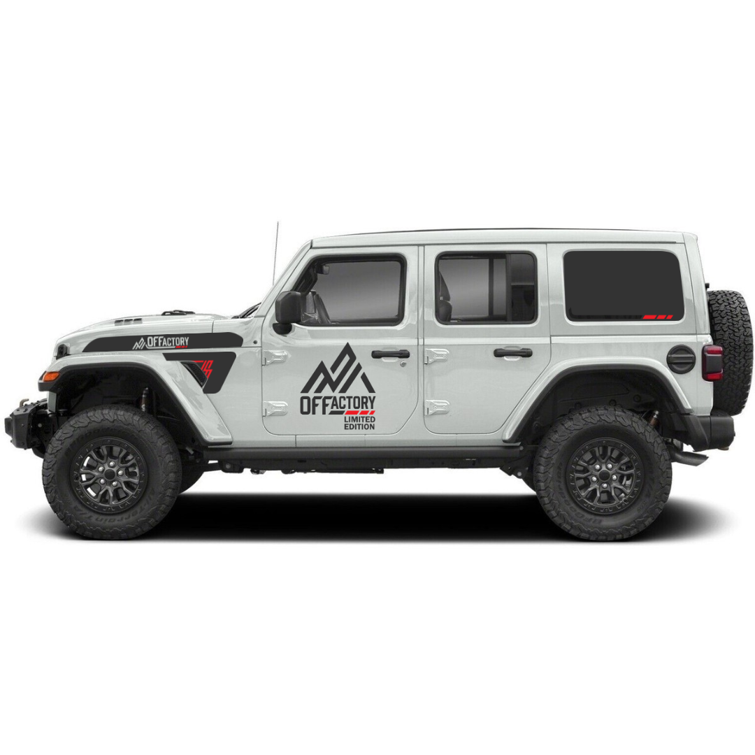 CARCODE Full Body Decal Kit - OFFACTORY Limited Edition - For Jeep Wrangler JL / JLU 2018+ - Hood, Fender, Door, Rear Window and Tailgate Graphics - Premium Vinyl