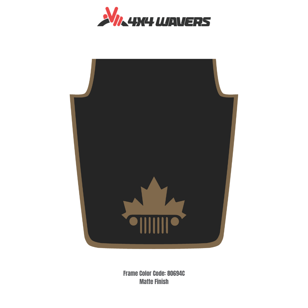 Kit d'autocollants 4x4wavers pour capot JK – Autocollants en vinyle pour Jeep Wrangler – Fabriqué au Canada