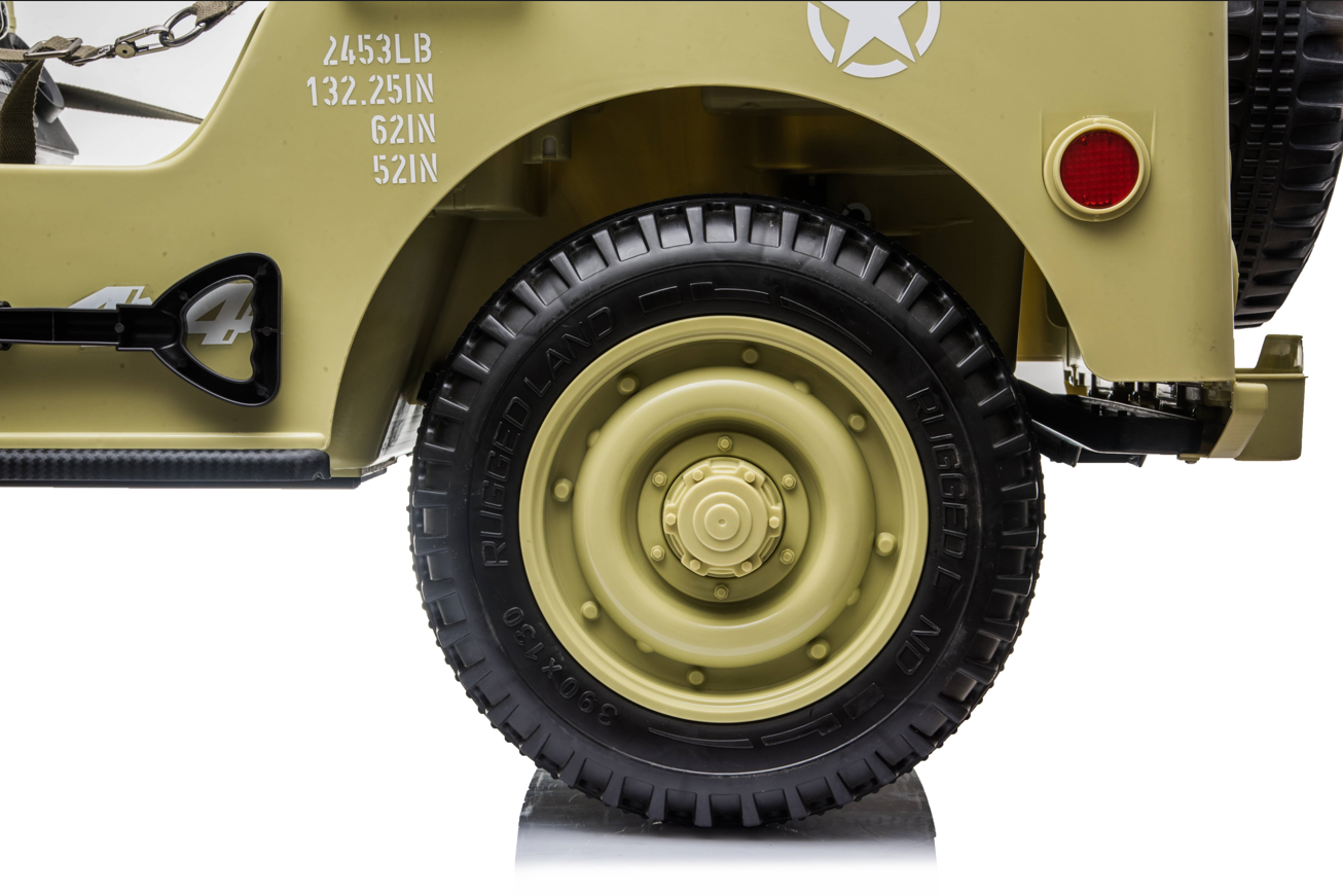 24V Army Jeep Truck 3 Seater DELUXE Kids Ride On Car with Remote Control