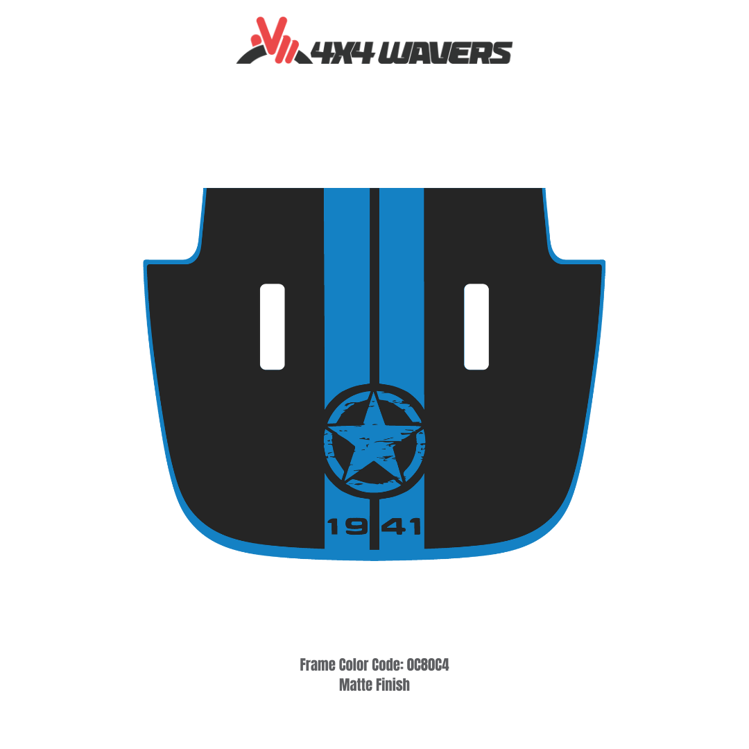 Kit d'autocollants STAR STRIPE 4x4wavers pour capot JL SAHARA – Autocollants en vinyle pour Jeep Wrangler – Fabriqué au Canada