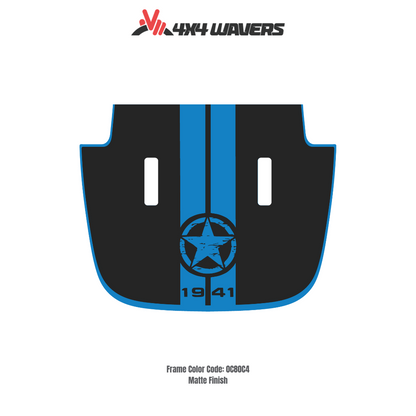 Kit d'autocollants STAR STRIPE 4x4wavers pour capot JL SAHARA – Autocollants en vinyle pour Jeep Wrangler – Fabriqué au Canada