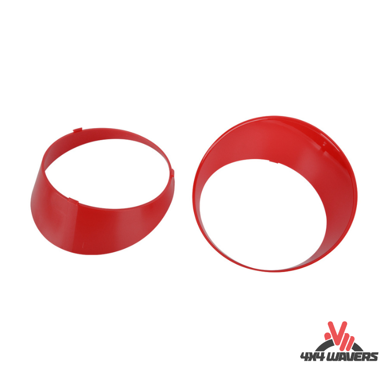 4x4wavers Grille Inserts and Headlight Trim Covers (Red) - 4X4 WAVERS