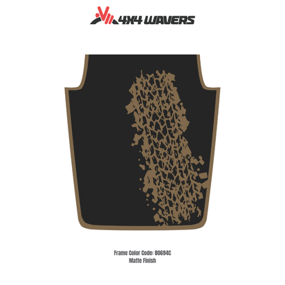 Kit d'autocollants 4x4wavers pour capot JK style MUD – Autocollants en vinyle pour Jeep Wrangler – Fabriqué au Canada