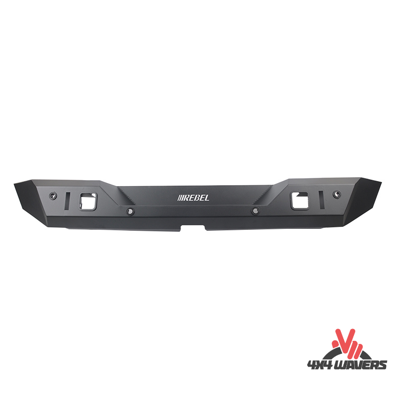 4x4wavers Rear Bumper - Rebel Style with Sensor Holes - 4X4 WAVERS