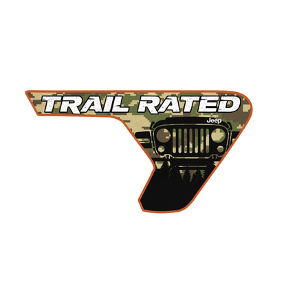 CARCODE Fender Insert Decal/Sticker - Trail Rated Graphic Kit - For Jeep Wrangler/Gladiator JL/JLU/JT 2018+ - Premium Vinyl