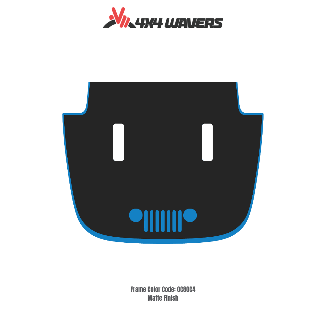 Kit d'autocollants 4x4wavers pour capot JL SAHARA – Autocollants en vinyle pour modèles Jeep Wrangler – Fabriqué au Canada
