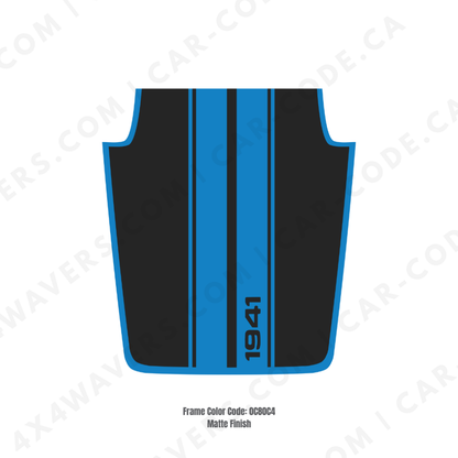 4x4wavers Decal Sticker Kit for JK Hood STRIPE 1941 Style – Vinyl Car Decals for Jeep Wrangler Models – Made in Canada - 4X4 WAVERS