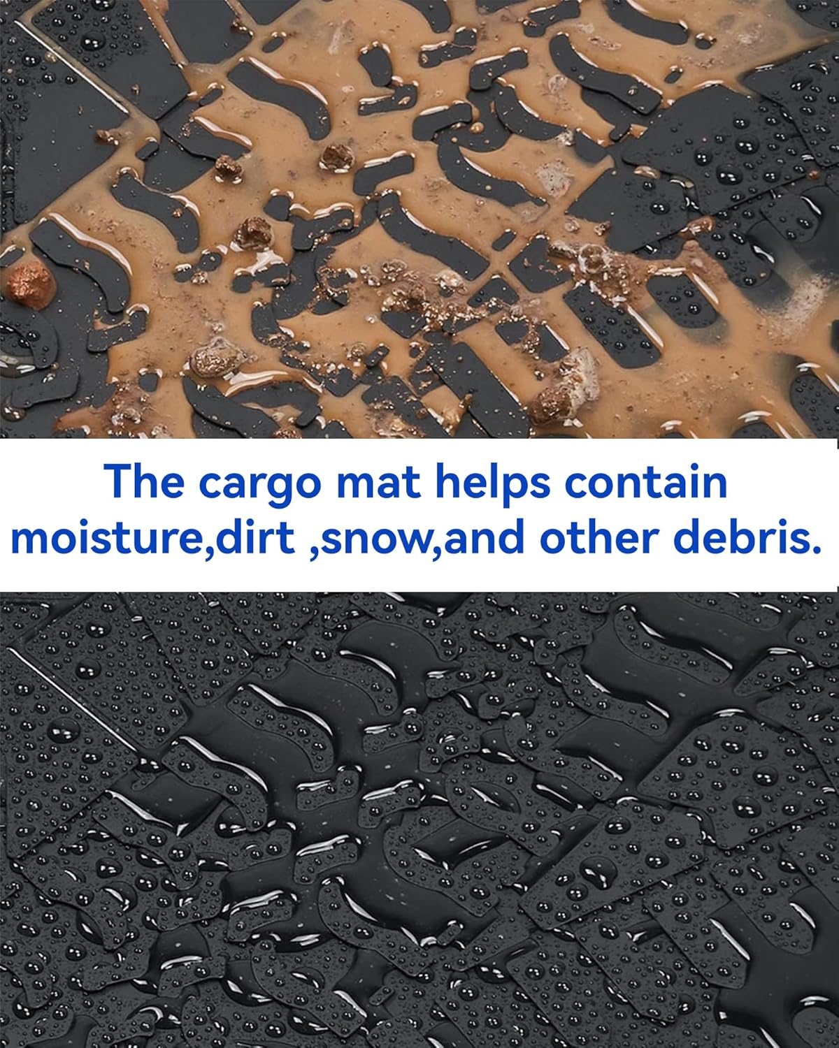 OFFactory 3D Cargo Mat | All-Weather Guard Trunk Floor Mat Cargo Liners Heavy Duty Waterproof Odorless Durable - Jeep Wrangler JLU 2018+ (with subwoof