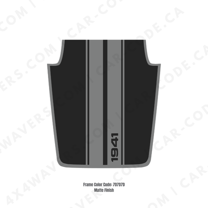 4x4wavers Decal Sticker Kit for JK Hood STRIPE 1941 Style – Vinyl Car Decals for Jeep Wrangler Models – Made in Canada - 4X4 WAVERS