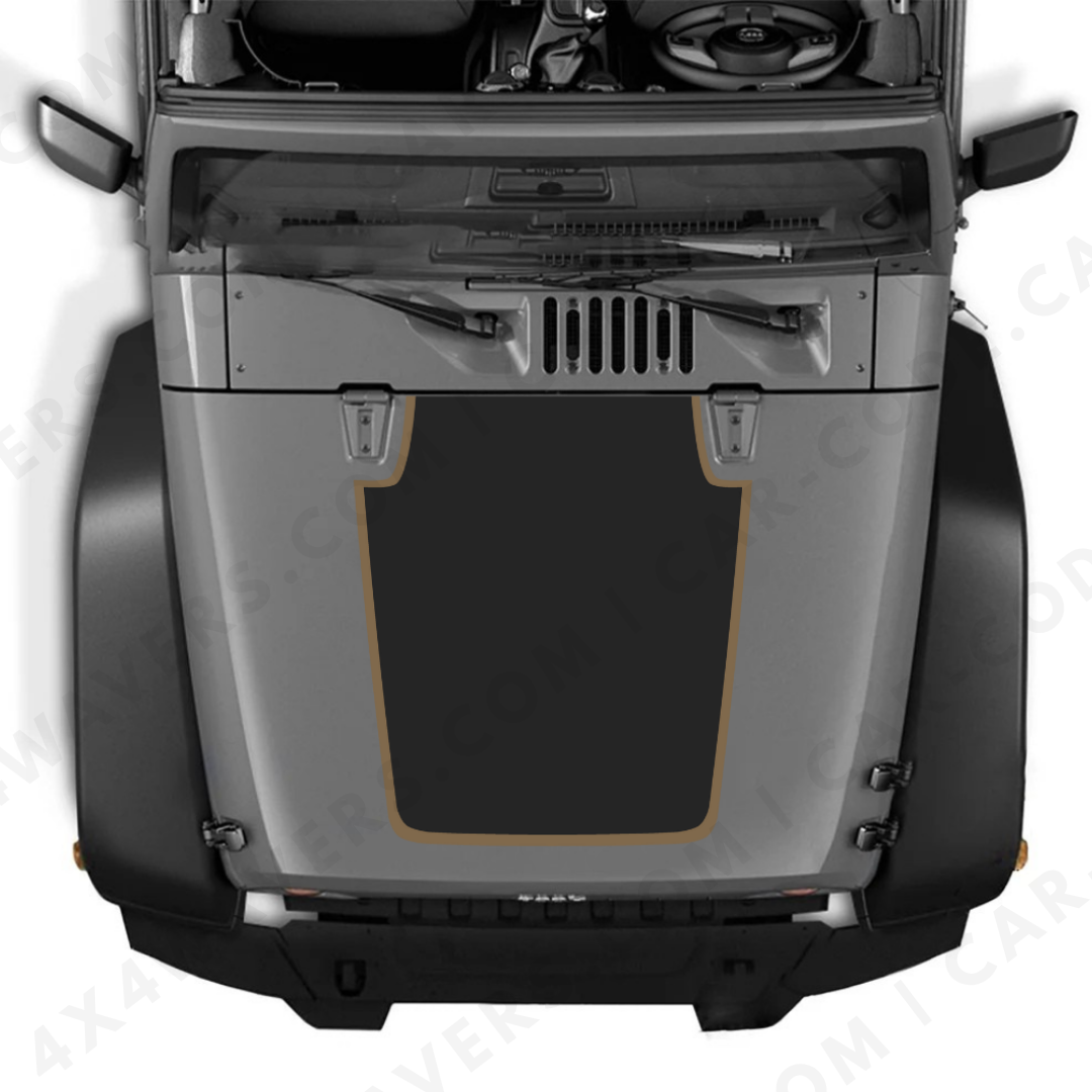 4x4wavers Decal Sticker Kit for JK Hood  – Vinyl Car Decals for Jeep Wrangler Models – Made in Canada - 4X4 WAVERS