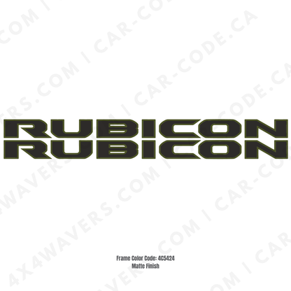 4x4wavers Rubicon Style Decal Sticker Kit for Hood Sides – Vinyl Car Decals for Jeep Wrangler Models – 2x Rubicon Decals – Made in Canada - 4X4 WAVERS