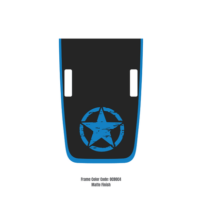CARCODE Hood Decal/Sticker - Star Style Kit – for JL/JLU/JT/4XE Rubicon Hood – Made in Canada - 4X4 WAVERS