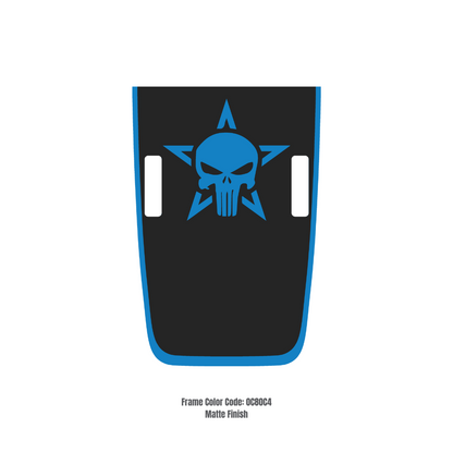 Hood Decal Sticker – Punisher Style Kit – for JL/JLU/JT/4XE Rubicon Hood – Made in Canad - 4X4 WAVERS