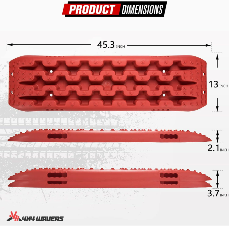 4x4wavers Offroad Recovery Traction Board, Traction Mat for Mud, Sand and Snow - 4X4 WAVERS