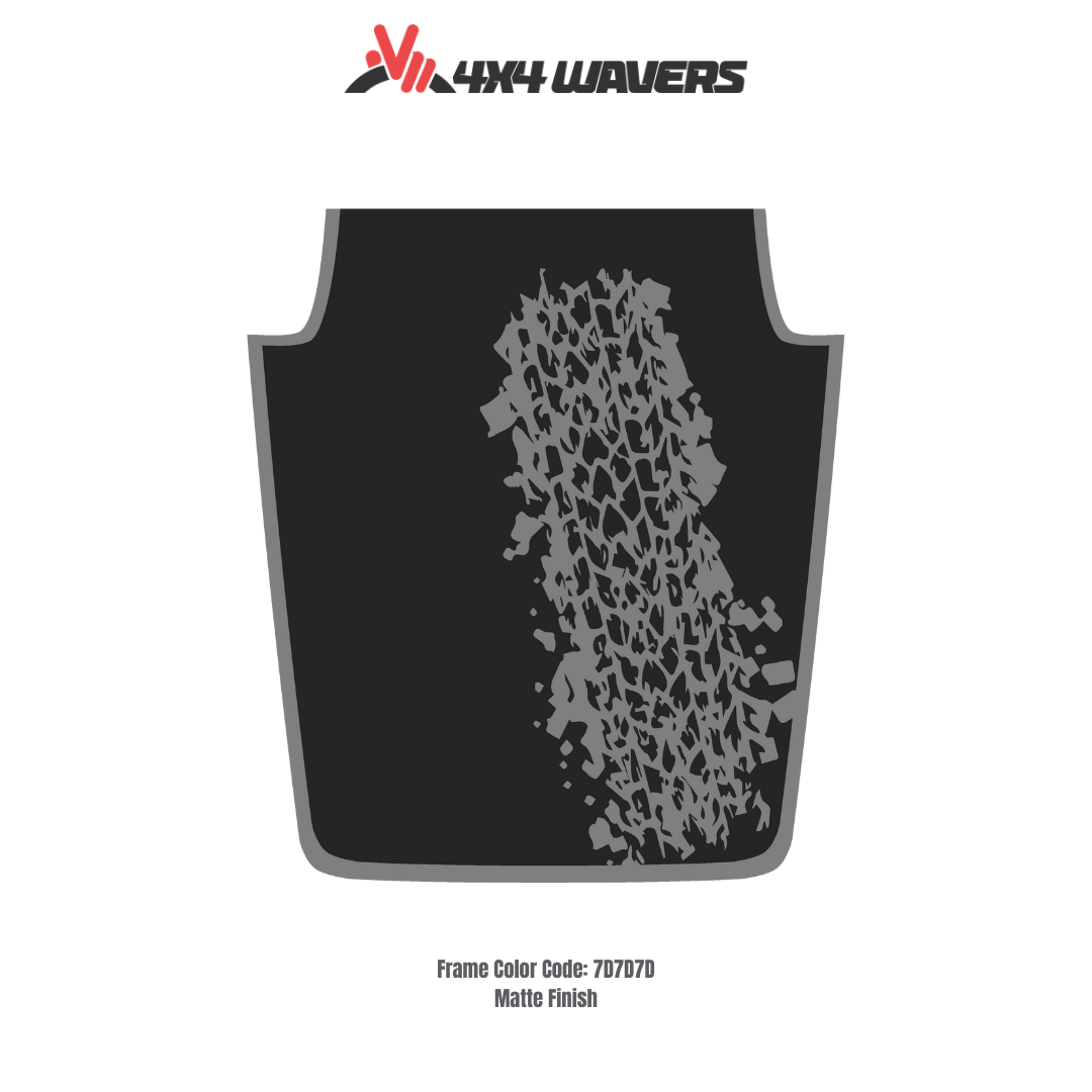Kit d'autocollants 4x4wavers pour capot JK style MUD – Autocollants en vinyle pour Jeep Wrangler – Fabriqué au Canada