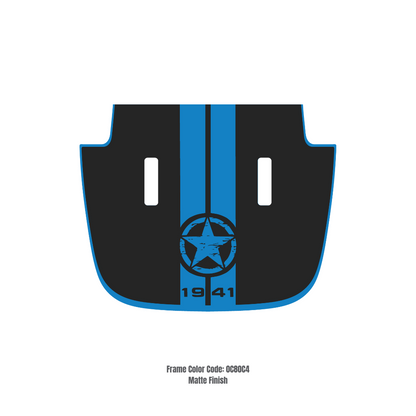 CARCODE Hood Decal/Sticker - Star Stripe Style Kit – for JL/JLU/JT/4XE Sahara Hood – Made in Canada - 4X4 WAVERS