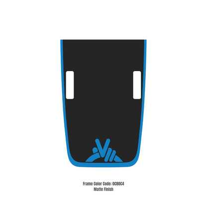 CARCODE Hood Decal/Sticker - Wave Style Kit – for JL/JLU/JT/4XE Rubicon Hood – Made in Canada - 4X4 WAVERS