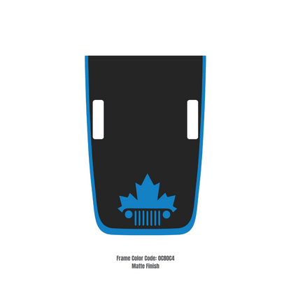 CARCODE Hood Decal/Sticker - Canada Style Kit – for JL/JLU/JT/4XE Rubicon Hood – Made in Canada - 4X4 WAVERS