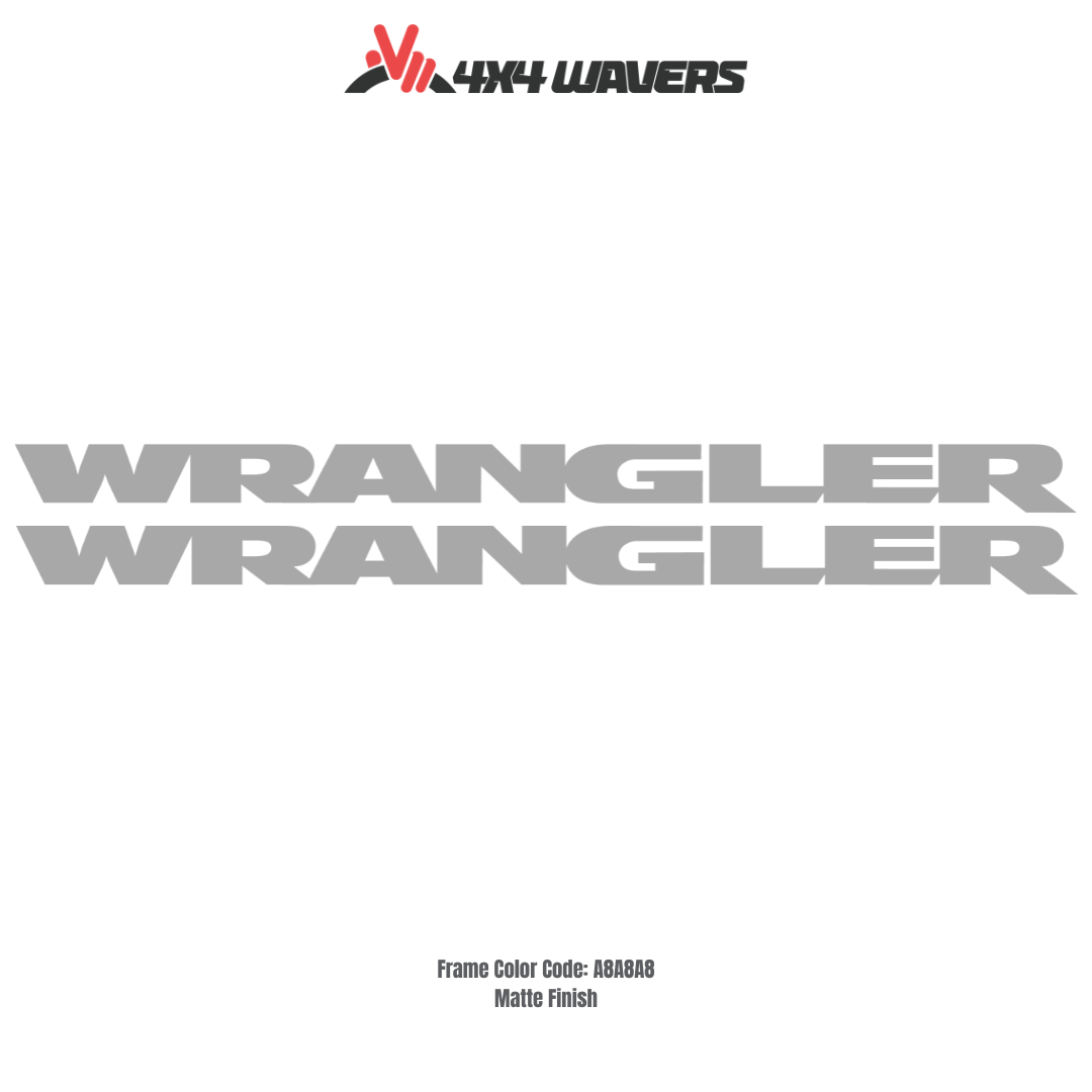 Kit d'autocollants 4x4wavers pour capot et côtés WRANGLER – Autocollants en vinyle compatibles avec les modèles Jeep Wrangler – 2 autocollants – Fabriqué au Canada