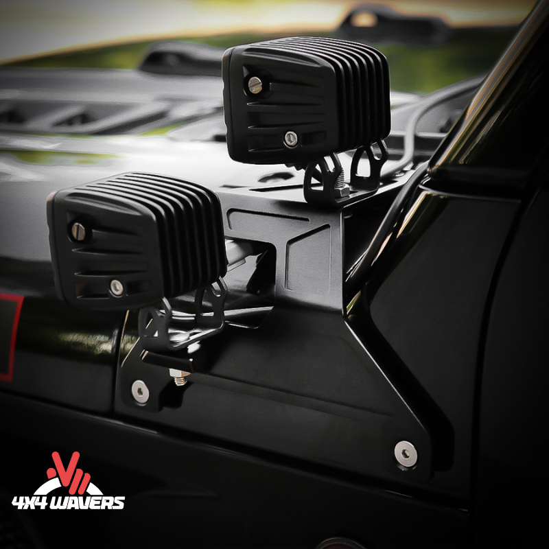 4x4wavers Double Hood Light Holder - 4X4 WAVERS