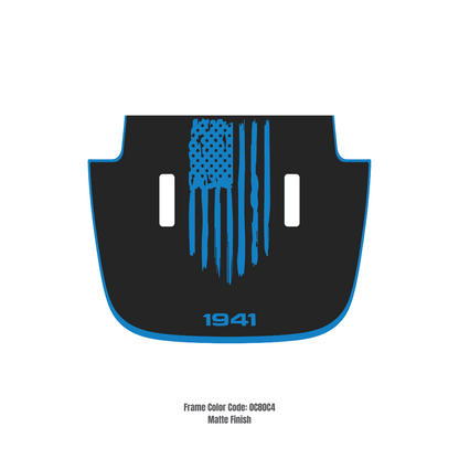 CARCODE Hood Decal/Sticker - America 1941 Style Kit – for JL/JLU/JT/4XE Sahara Hood – Made in Canada - 4X4 WAVERS