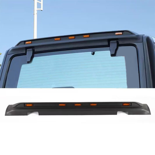 4x4wavers Rear Roof Spoiler/Tail Wing Roof Amber LED Lights Jeep Wrangler JL/JLU/4XE 2018-2025 - 4X4 WAVERS